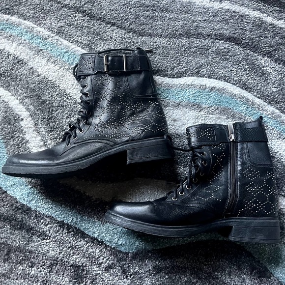 Vince Camuto Studded Biker Boots - Sz 8